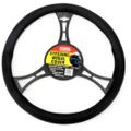 Black Universal Car Mesh Steering Wheel Cover anti-slip fit most car elasticity