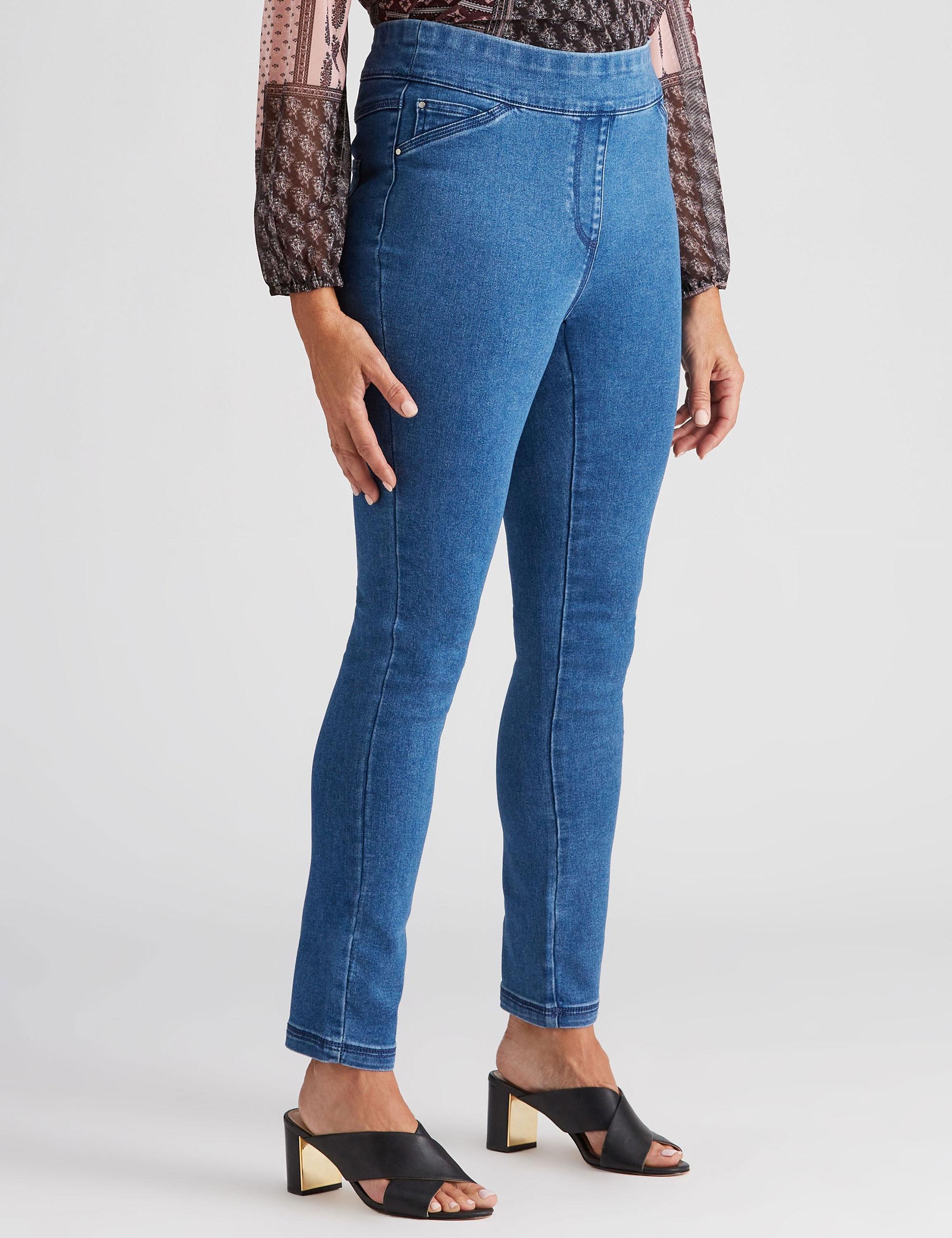 MILLERS - Womens Jeans - Blue Full Length - Denim - Cotton Pants - Fashion - All Season - Mid Wash - Elastane - Comfort Trousers - Casual Work Clothes