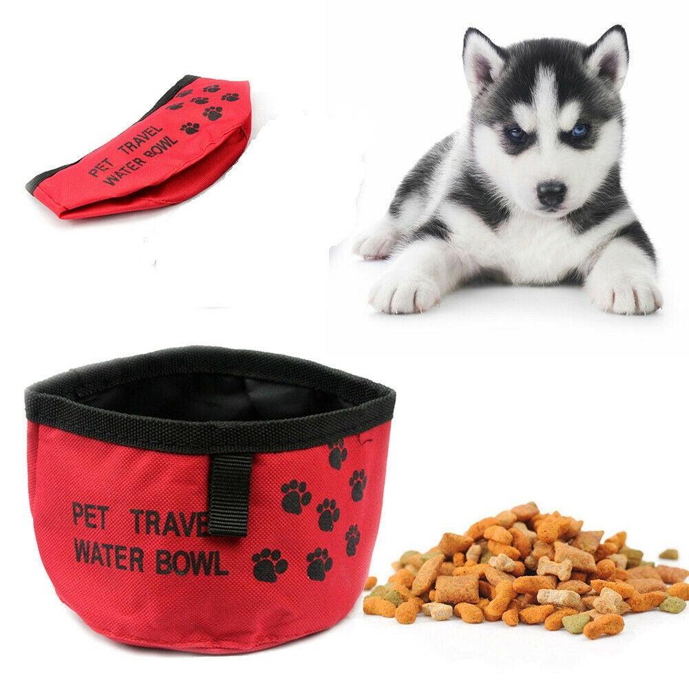 Pet Travel Bowl Oxford Cloth Waterproof Dog Bag Pet Folding Feed For Small Dog