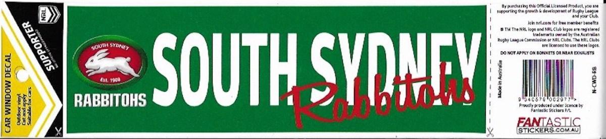 South Sydney Rabbitohs NRL Small Car Window Sticker Decal