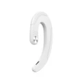 BT Single ear Wireless Headphones with Microphone Bone Conduction Ear-hook Painless Hanging Headset Stereo Music Hands-free Calls Noise Cancelling Earphone-White