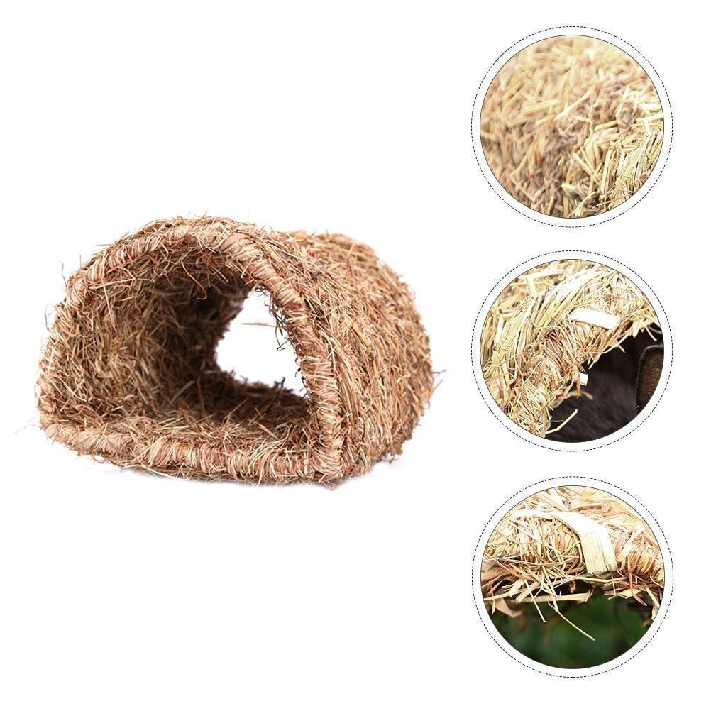 1Pc Rabbit Funny Playing Toy Rabbit Toy Tunnel Rrabbit Woven Nest (Wood Color)