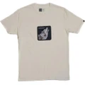 Goorin Bros The Animal Farm T Shirt Top Short Sleeve Wolf - Made in Portugal - Cream - S