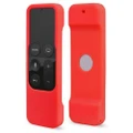 Case Cover for Apple TV Siri Remote Control 4th Generation Durable Silicone- Red
