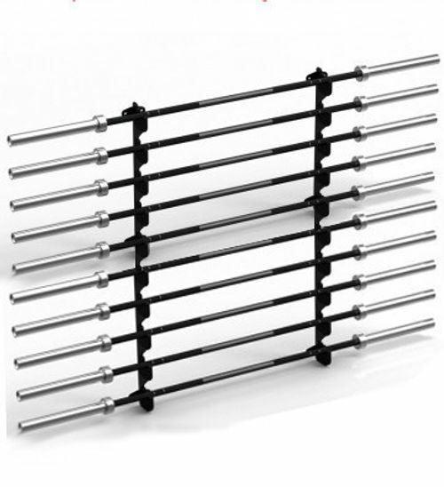 Wall Mounted Olympic Barbell Rack | Holds 10 Barbells