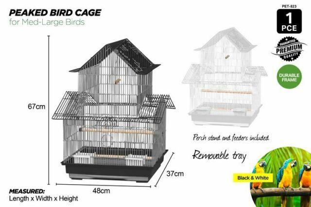 Bird Cage Pet Cages Aviary Large Carrier Travel Canary Cockatoo Parrot XL