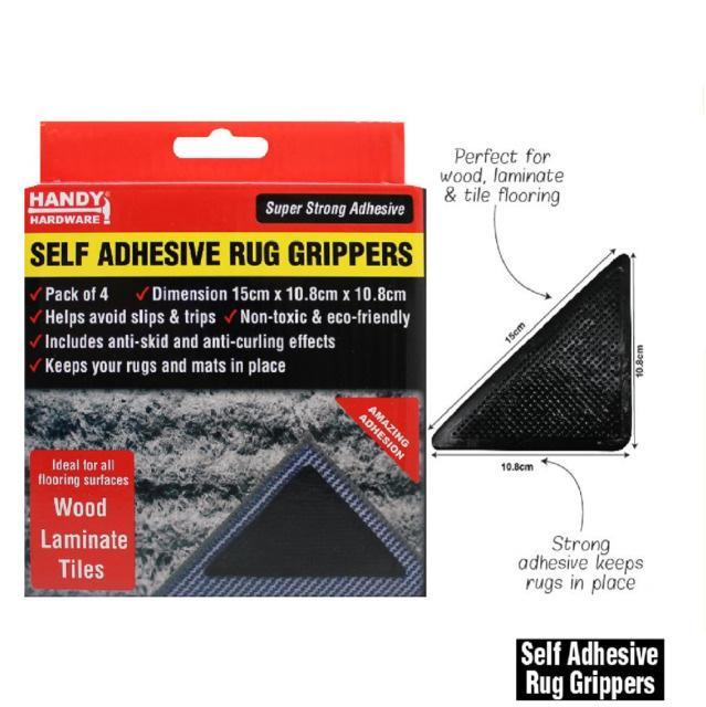 AU 4pc Anti Skid RUG GRIPPERS self adhesive Non Slip Carpet Mat Gripper Ruggies