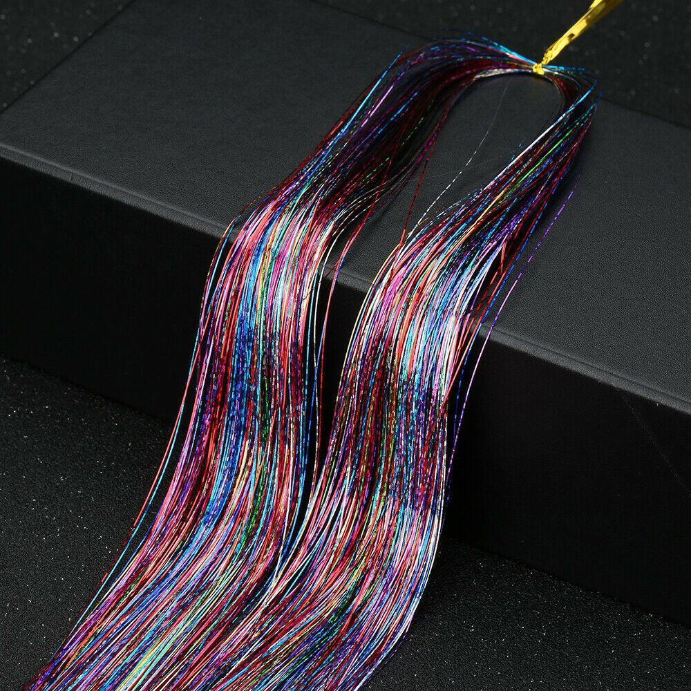 Extensions Glitter Tinsel Hair Hair skin weft Holographic Highlights Party