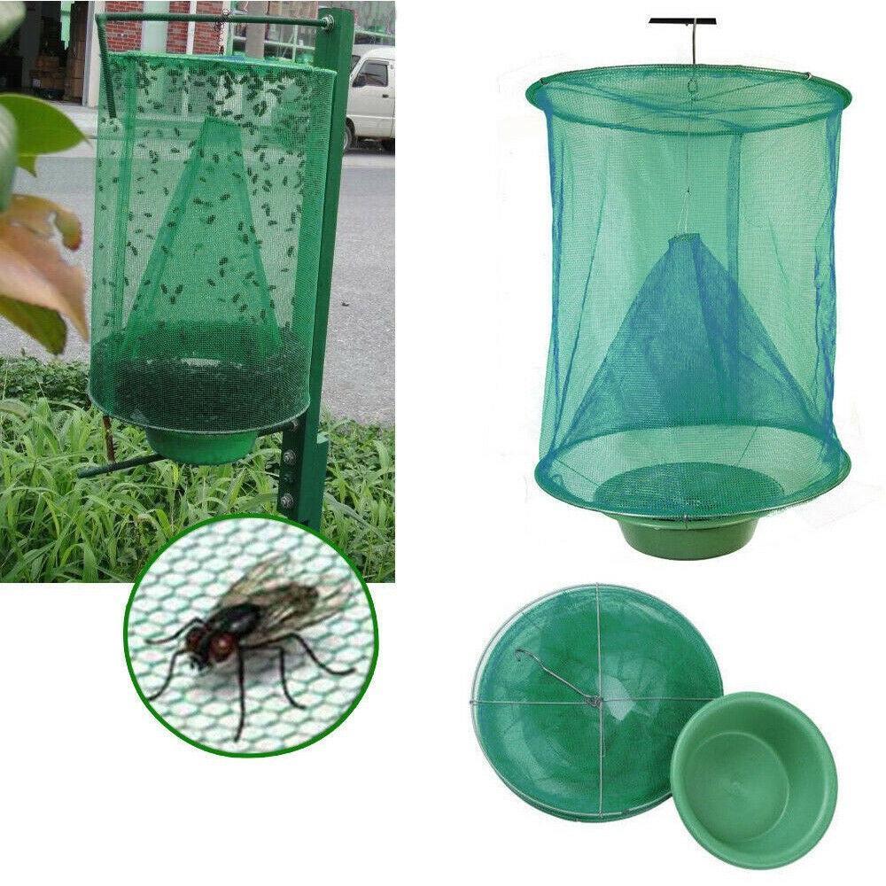 Reusable 6 Pack Fly Trap Insect Killer Net Cage Trap Ranch Pest Hanging Catcher