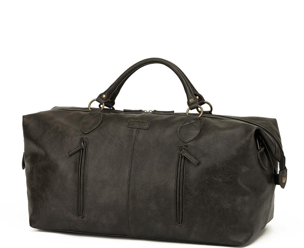 Tosca Vegan Leather Duffle Bag Ash Black VG001