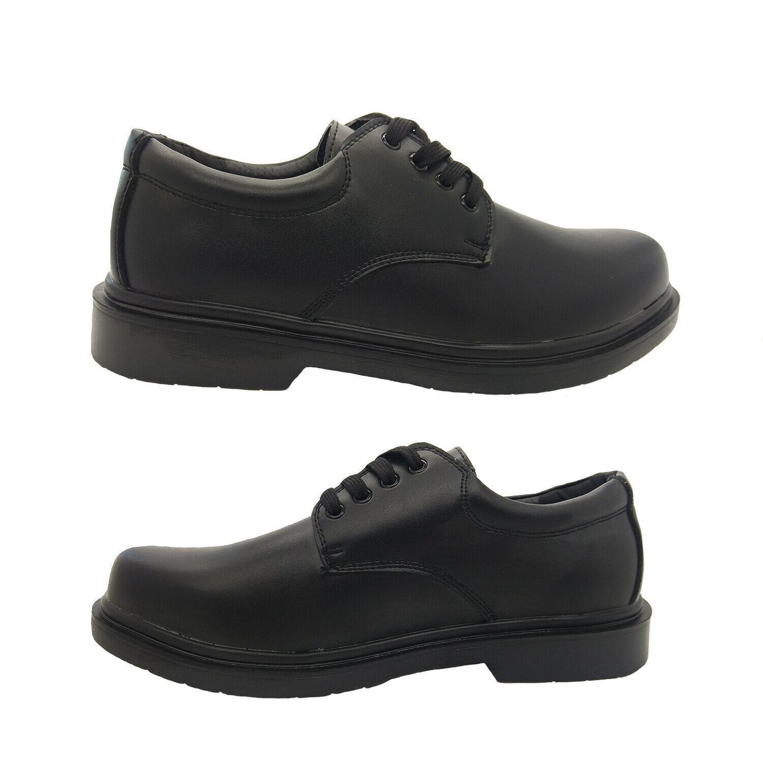 Boys Shoes Grosby Hamburg Jnr Black Boys/Youth Leather School Shoe Size 13-5 NEW Black 1