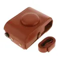 PU Leather Protective Case Cover Bag for Lomo Automat Instax Camera - Brown