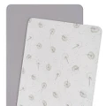 Living Textiles | Organic Muslin 2-Pack Bassinet Fitted Sheets - Dandelion Grey