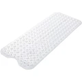 Extra Long Bath Mat 39 x 16 Inch Non-Slip Traction Mat for Tubs Showers-White