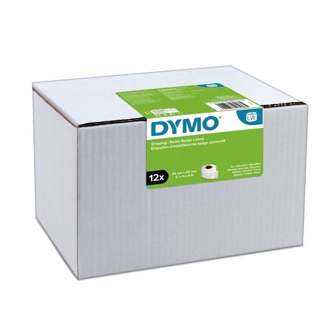 12 Rolls Dymo SD99014 / S0722430 Original White Label Roll 54mm x 101mm -220 220 labels per roll (S0722420)