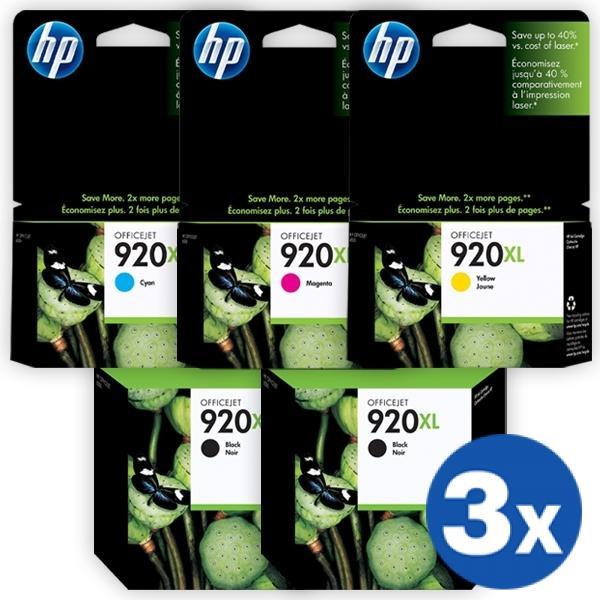 15 Pack HP 920XL Original High Yield Inkjet Cartridges CD972AA-CD975AA CD972AACD975AA [6BK,3C,3M,3Y]