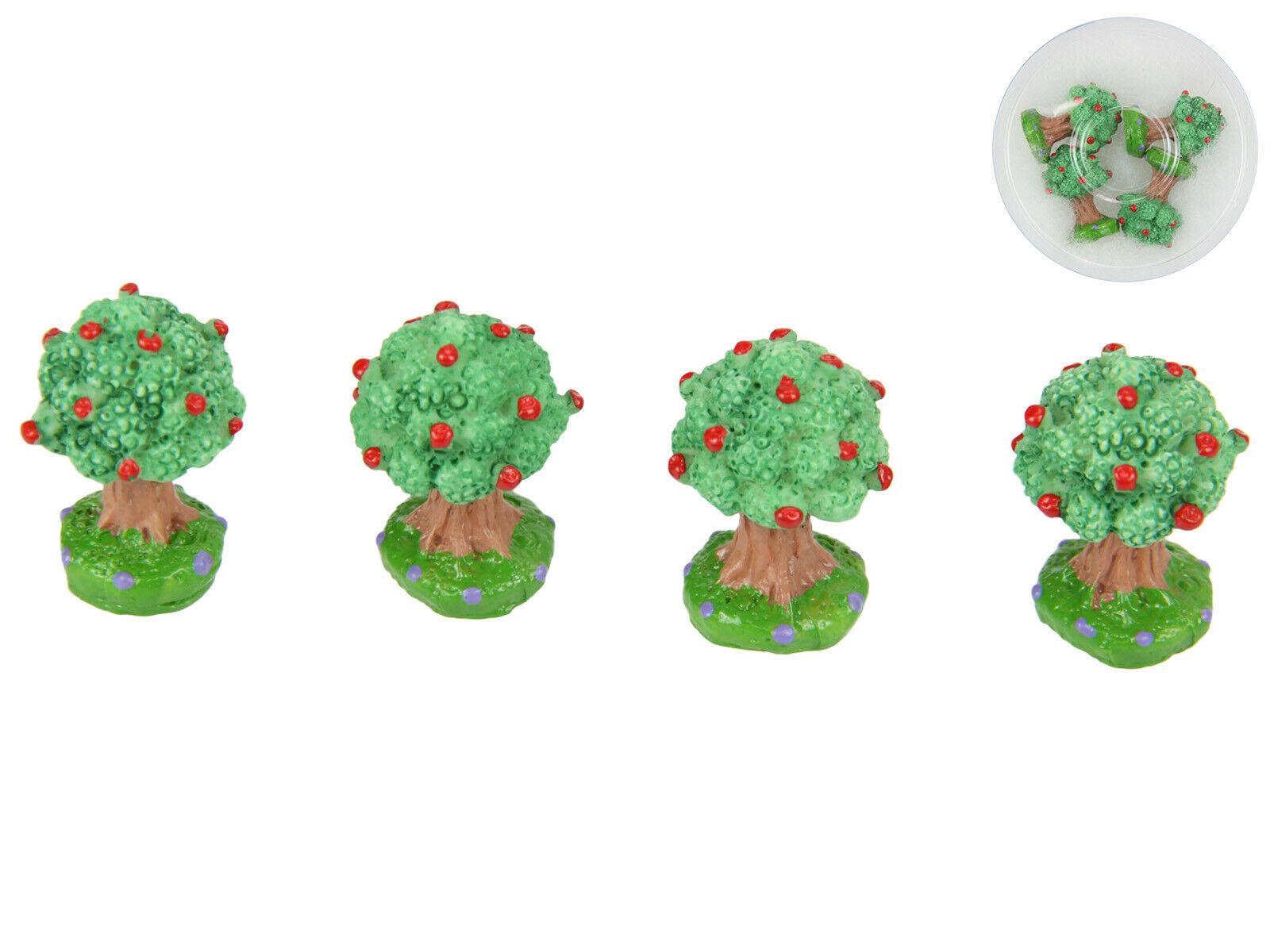 36pcs Mini Apple Tree Craft Fairy Garden Miniature Figurine Home Cake Decoration