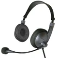 Sansai 1.8m Corded USB-A On Ear Wired Headset w/Microphone In-Line Control Black