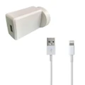 2.4A USB Port Mains Charger with 2.4m Apple iPhone Lightning Cable