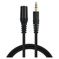 ACL 3.5mm Headphone Extension Male to Female Audio Stereo Cable Silver-Plating Copper Compatible with iPhones Tablets Sony Beats PS4 Headset Black 1.5M