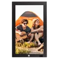 KODAK 17-inch Wi-Fi Enabled Wall Photo Frame in Black Wood with Photo, Video, Clock and E-Shop, WF173