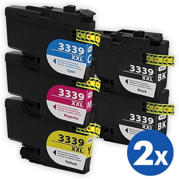 10 Pack Brother LC-3339XL LC3339XL Generic High Yield Ink Cartridge Combo [4BK, 2C, 2M, 2Y]