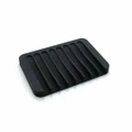 Silicone Soap Dish Storage Holder Soapbox Plate Tray Drain Box Tool Bathroom [Colour: BLACK]