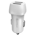 Sansai Universal 4.8A Dual USB Car Charger for iPhone 11/Pro/XS Max/Samsung WHT
