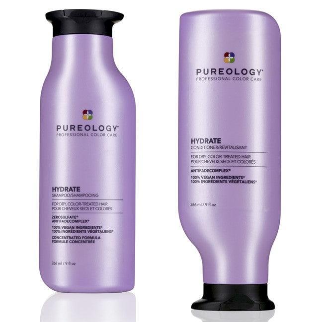 Pureology Hydrate 250ml Duo hydrates normal to thick dry, color-treated hair.