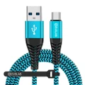 [1M+2M] ZUSLAB USB-C Type-C 3A Fast Charging Charger Cable for Apple iPad Pro 12.9"/11"/iPad mini 6/Air 4/Air 5/MacBook 12"/Pro 13"/Air 13" - Blue