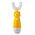 Vicanber Kids U-Shaped Electric Toothbrush Cartoon 360 Degree Cleaning HOT(Yellow)