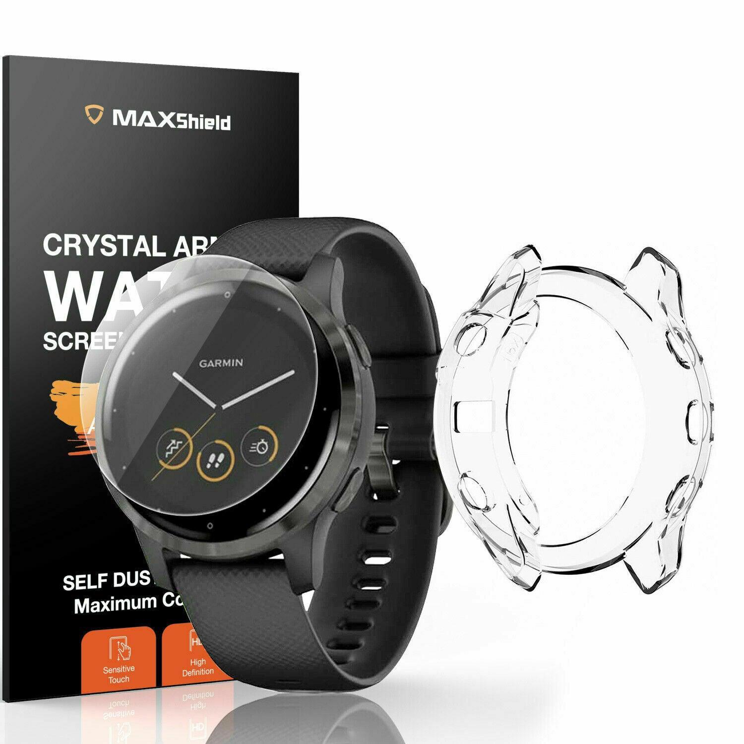 For Garmin Fenix 7 Solar Shockproof TPU Case Cover Screen Protector-For fenix 7 Solar-With 2ps Glass SP-Black