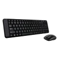 Logitech Wireless Keyboard & Mouse Combo, MK220, Black, USB Receiver,