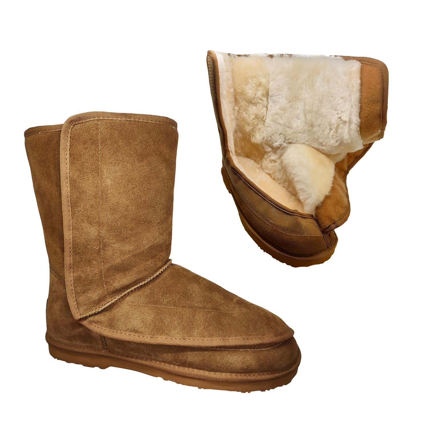 Buster Adjustable Uggs Mens Suede Upper Lambswool Lined Aussie Made Adjustable-Chestnut-6