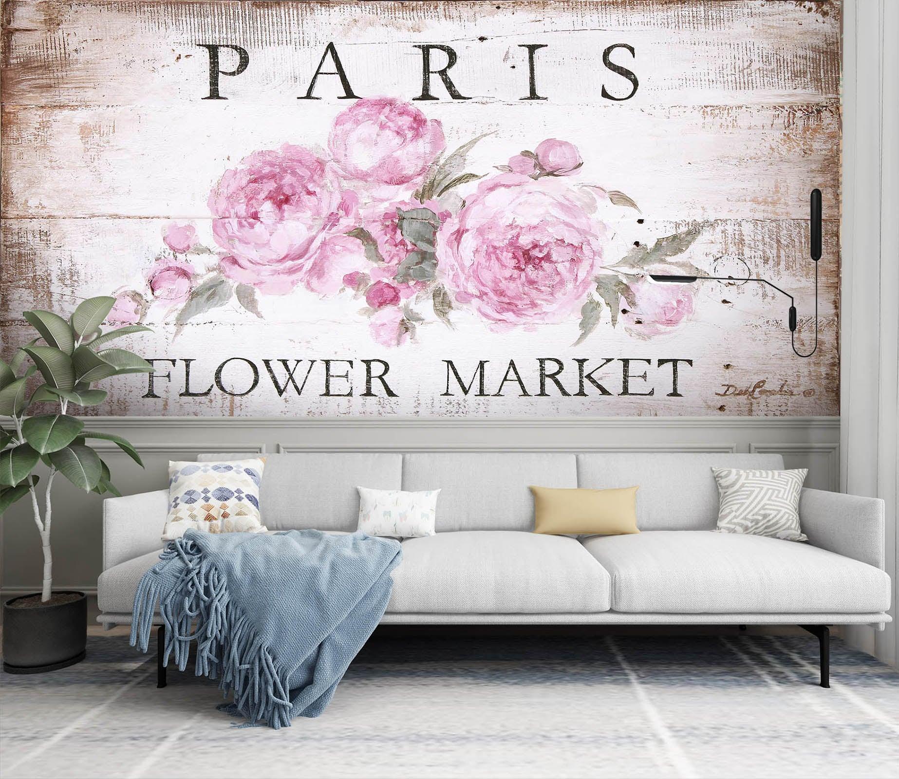 3D Paris Flower 3179 Debi Coules Wall Murals Wallpaper Mural Wall Murals Removable Wallpaper, Self-adhesive Vinyl