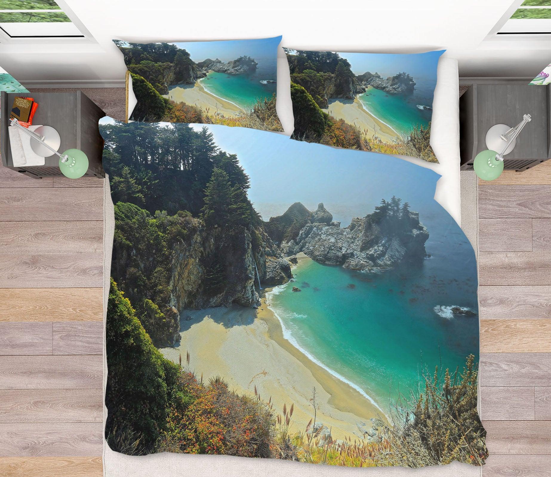 3D Seaside Rock 8681 Kathy Barefield Quilt Cover Set Bedding Set Pillowcases 3D Bed Pillowcases Quilt Duvet cover