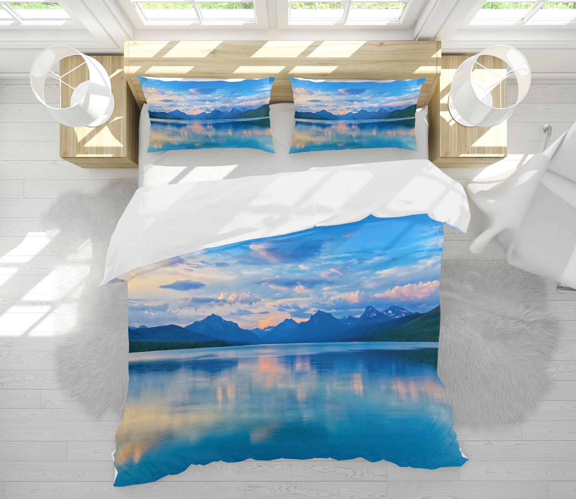3D Lake Mountain Shadow 8680 Kathy Barefield Quilt Cover Set Bedding Set Pillowcases 3D Bed Pillowcases Quilt Duvet cover
