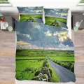 3D Highway Lawn 8674 Kathy Barefield Quilt Cover Set Bedding Set Pillowcases 3D Bed Pillowcases Quilt Duvet cover