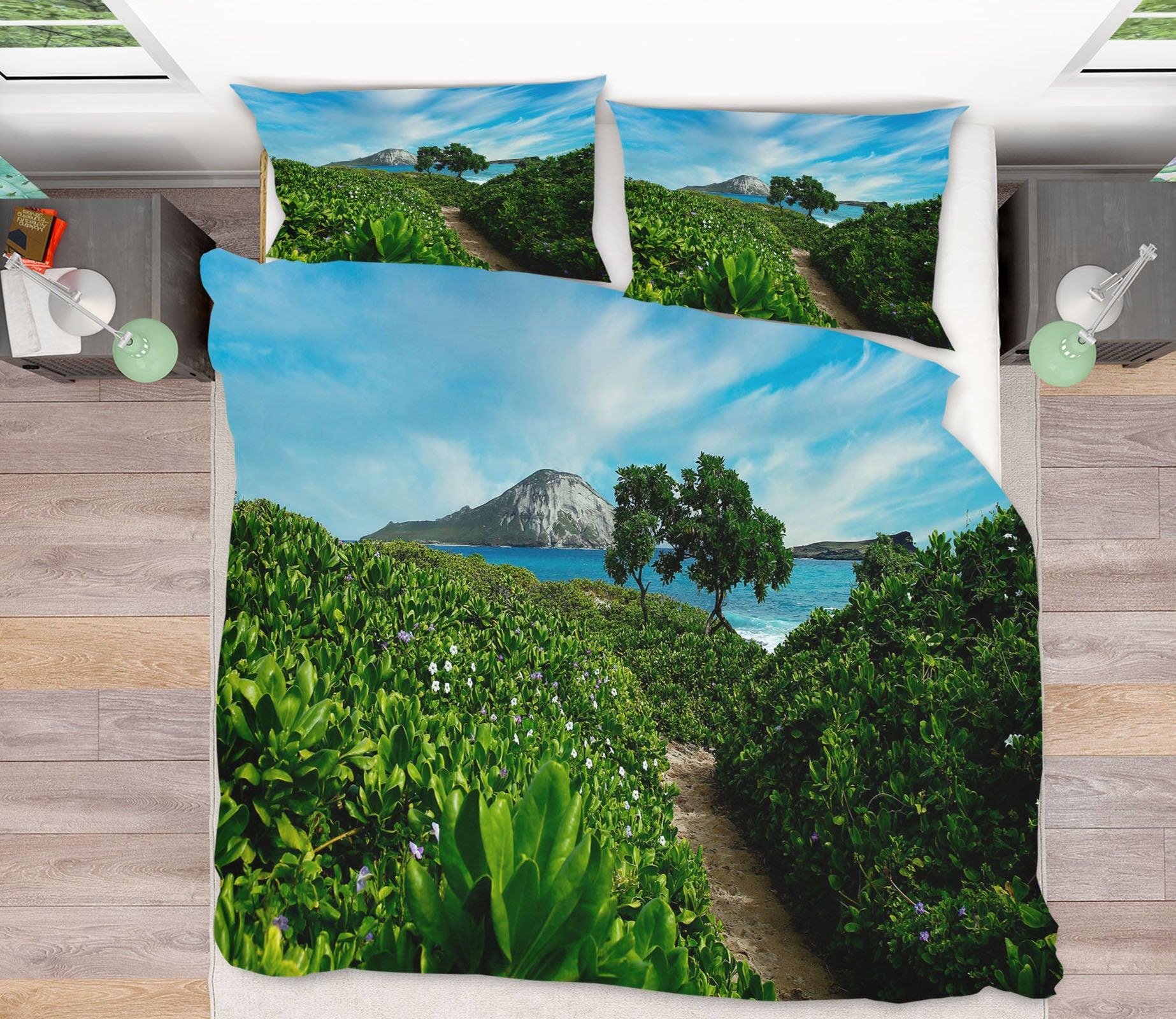 3D Grassy Tree Path 8692 Kathy Barefield Quilt Cover Set Bedding Set Pillowcases 3D Bed Pillowcases Quilt Duvet cover