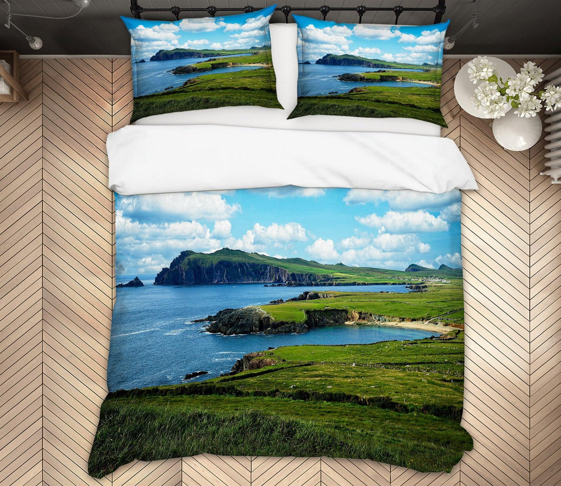3D Ocean Lawn Rock 8690 Kathy Barefield Quilt Cover Set Bedding Set Pillowcases 3D Bed Pillowcases Quilt Duvet cover