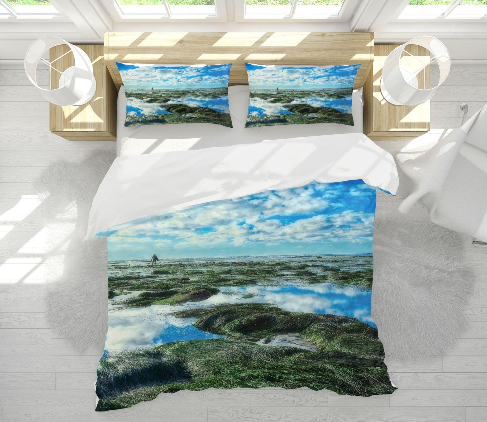 3D Sky Shadow Grass 8685 Kathy Barefield Quilt Cover Set Bedding Set Pillowcases 3D Bed Pillowcases Quilt Duvet cover