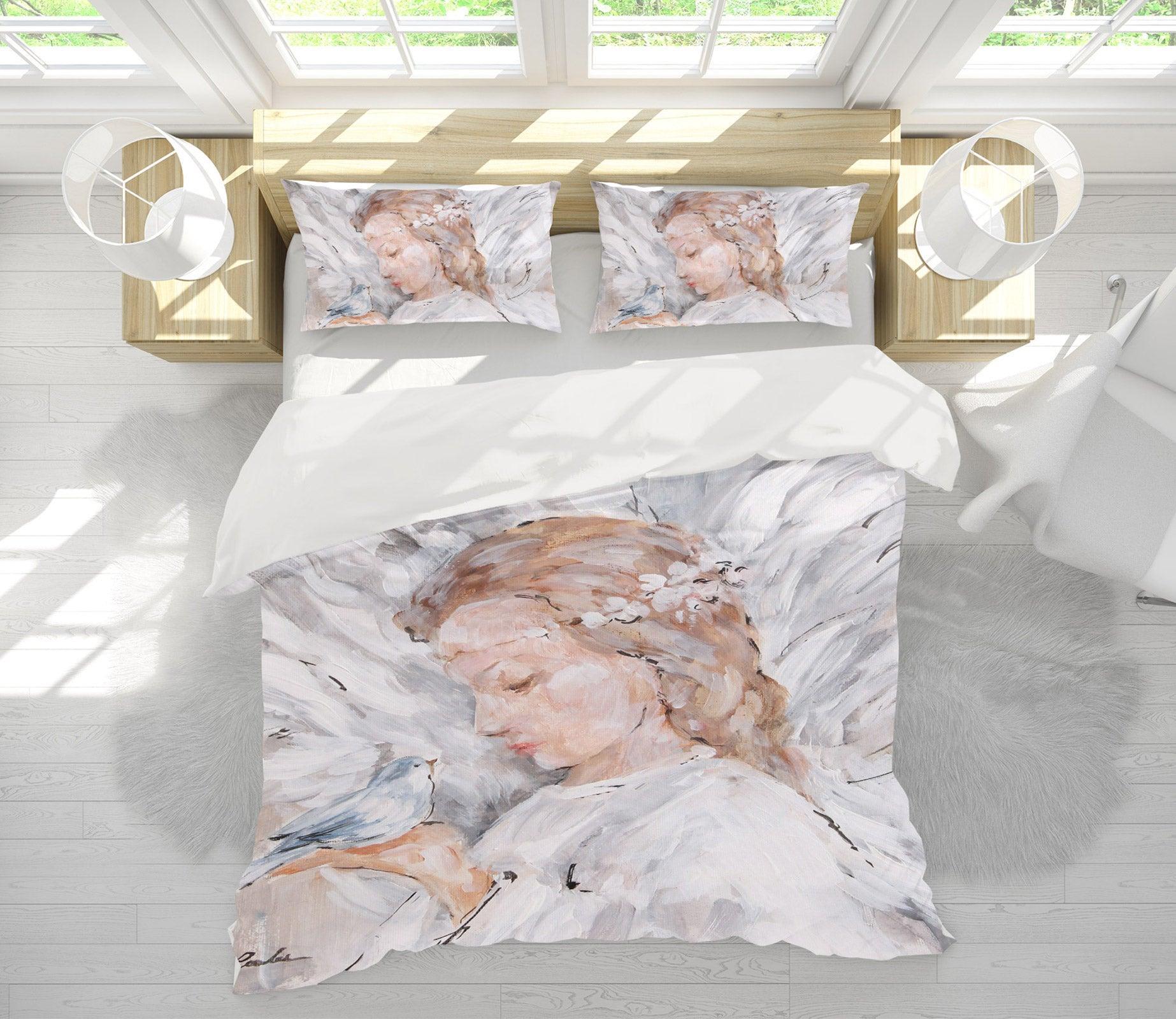 3D Angel Dove 2157 Debi Coules Quilt Cover Set Bedding Set Pillowcases 3D Bed Pillowcases Quilt Duvet cover