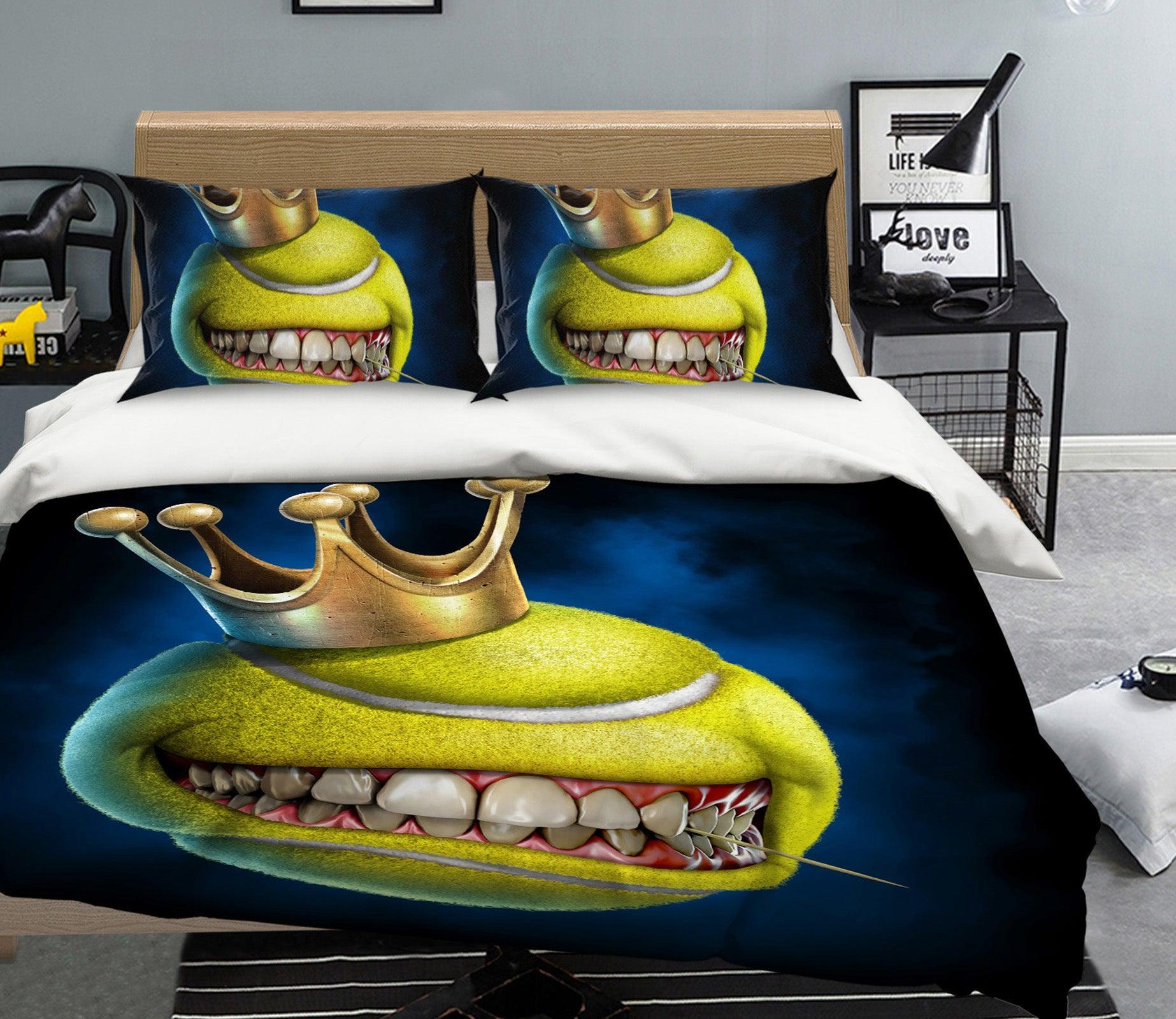 3D Tennis Tooth Crown 4054 Tom Wood Quilt Cover Set Bedding Set Pillowcases 3D Bed Pillowcases Quilt Duvet cover