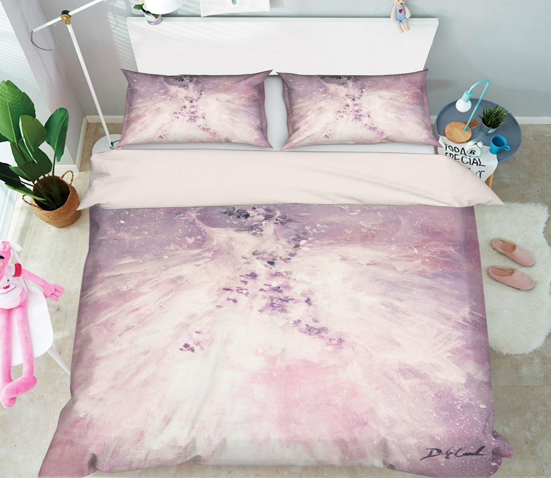 3D Light Pink Skirt Flower Vine 2109 Debi Coules Quilt Cover Set Bedding Set Pillowcases 3D Bed Pillowcases Quilt Duvet cover