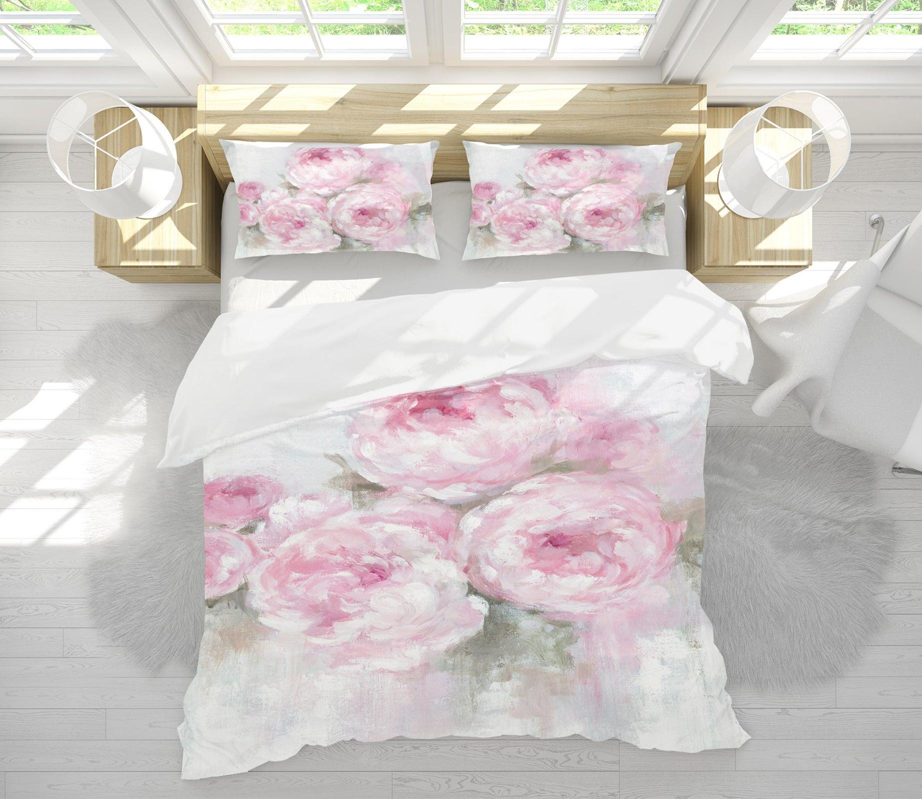3D Light Pink Rose 2123 Debi Coules Quilt Cover Set Bedding Set Pillowcases 3D Bed Pillowcases Quilt Duvet cover