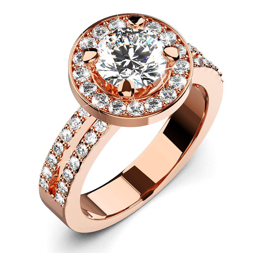 Bloom Halo Ring Embellished With SWAROVSKI Crystals