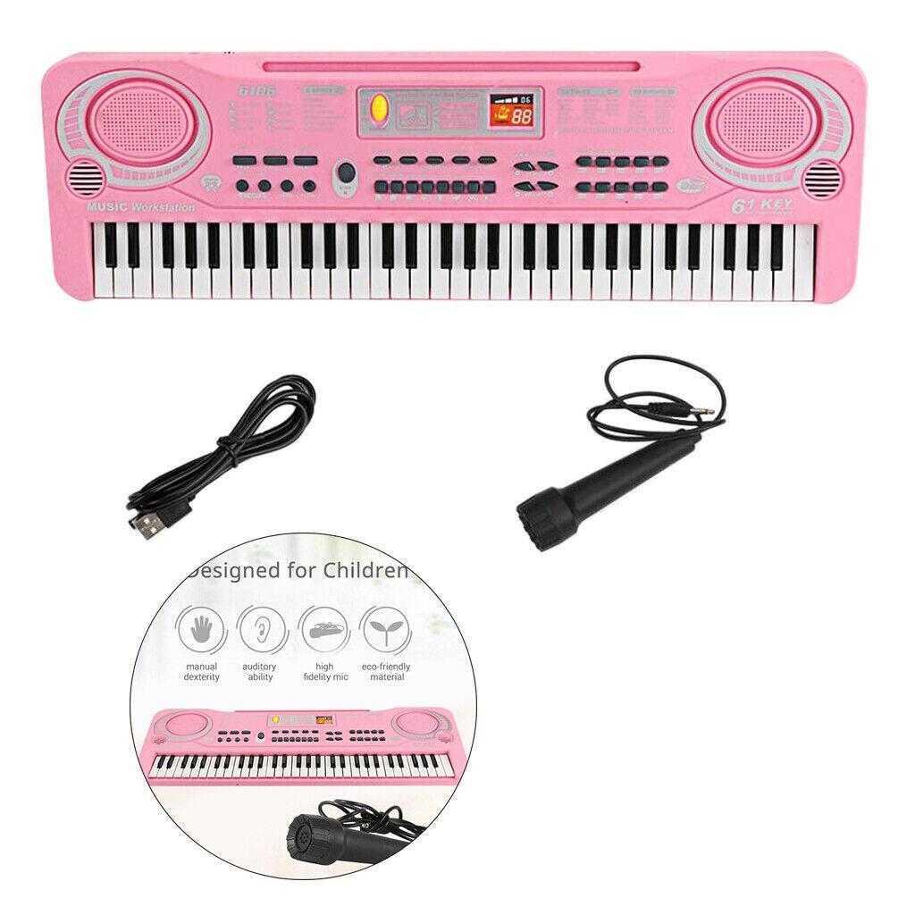 61 Keys Electronic Keyboard Musical Piano Portable Learning Mini Toys kids