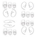 20 Pieces Silicone Earbuds Covers Ear Hooks Tips for Plantronics M180 M155