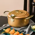 Household Cooking Pot Deep Frying Pot Japanese Style Tempura Fryer Pan