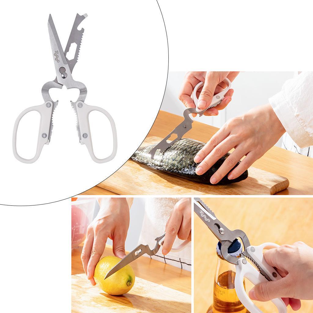 Kitchen Shears Bottle Opener Serrated Blade Nuts crackers for Kitchen Cooking